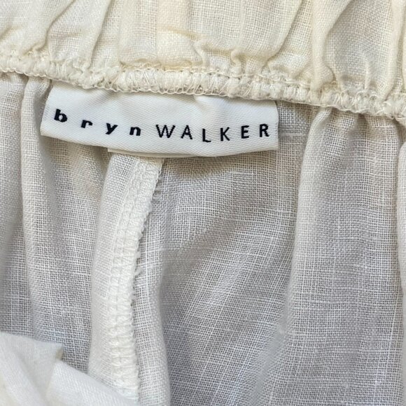 Bryn Walker Womens White 100% Linen Casbah Ultra Wide Leg Pull-On Pants Size 2XL - Picture 8 of 9